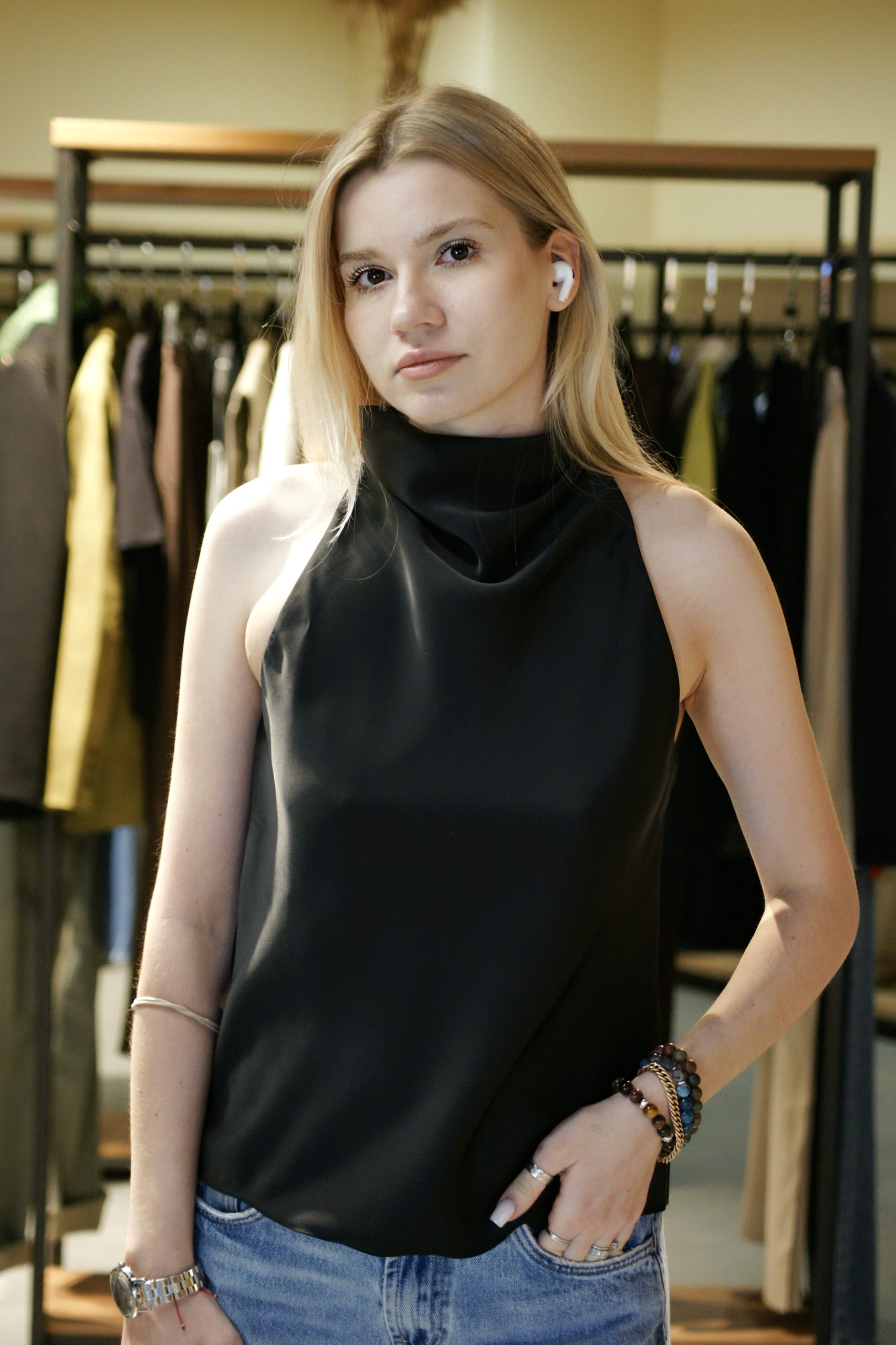 Топ с высоким воротом CATARINA NOVA